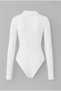 Polo Collar Lycra Flexible Snap Fastener Premium Long Sleeve Bodysuit - 5