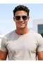 Silver Double Bridge Aviator Sunglasses - 6