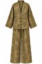 Khaki Jacquard Kimono Set - 51479
