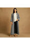 Scatter Rhinestone Kimono Belted Long Abaya Cardigan - 2