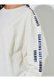 Cream Longline Slogan Sweatshirt - 4