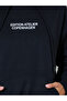 Black Slogan Print Longline Oversized Hoodie - 3