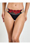 Lace Padded Non Wired Bralette And Lace Thong Lingerie Set - 4