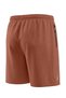Plus Size Coffee Brown Solid Runner Shorts With Zipper Pocket - 5