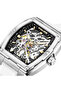 Watch For Men Black Dial With White Silicone Strap - PEWJR0005903 - 3