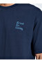 Navy Blue Graphic Print Oversized T-Shirt - 4