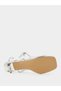 Silver Metallic Mid-Heel Strappy Sandals - 6
