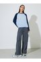 Blue Color Block Raglan Long Sleeves T-Shirt - 2