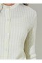 Off White Cable Knit Button Up Cardigan - 4