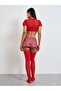 6-Piece Plaid Crop Top And Skirt Lingerie Set - 7