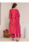 Pink Embroidered, Printed Silk Blend Straight Kurta, Pants And Dupatta Set - 4