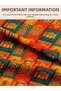 100% Cotton Satin Patchwork Fabric – 300X155 cm – Fairy Tale Windows Pattern, Orange and Turquoise Tones - 8