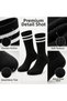 Unisex White Socks with Black Stripes Set of 12 Long Socks Daily Sports College Style Women's Men's Socks - 8