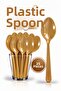 25Pcs Gold Colorful Spoons Hard Durable Plastic Luxury Disposable Golden Yellow Birthday Party Spoons