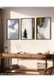 Minimalist Modern Art 3 Piece Wooden Framed Painting Act