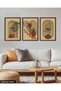 Vase Flower Bohemian Style 3 Piece Wooden Framed Painting - 3
