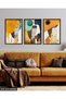Abstract Art Porte 3 Piece Wooden Framed Painting Act - 3