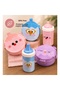 3-Piece Nutrition and Food Set – 3-Compartment Leak-Proof Flask Compatible Lunch Box for Children, School, Nursery, Travel - 6