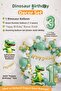 Dinosaur Themed Birthday Balloon Party Set Green Gold Balloon Set & Dino Balloon Set - 2