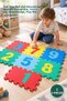 3 Pieces Number Puzzle Floor Mat – Eva Play Mat and Educational Number Puzzle Mat, 33X33 cm Segmented Design, Play Mat