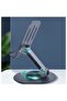 5 Pieces Desktop Metal Phone Holder – Foldable 360 °   Rotatable Aluminum Alloy Adjustable Angle Phone Stand with Non-Slip Silicone Pad Mobile Holder Office Home Travel - 4