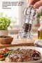 4 Pieces Acrylic Hand Grinder – Transparent Ergonomic Design, Manual Spice Grinder, Salt and Pepper Grinder, Acrylic Grinder