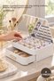 4 Pieces Mirrored Jewelry Organizer – Drawer Divided Organizer, Storage for Rings Earrings Necklaces Bracelets, Jewelry Organizer Jewelry Box