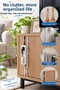 Transparent 10-Pair Item Fixing Hanger Double-Sided Adhesive Snap Clip Wall Mount - 3