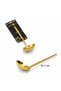5 Pieces Metal Serving Ladle – Stainless Steel Gold Color 24.5 cm Ergonomic Handle Ladle Spoon - 2