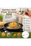 3 Pieces Metal Colander – Stainless Steel Wire Strainer 16 Cm, Kitchen Colander Strainer with Ergonomic Handle - 2