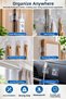 Transparent 10-Pair Item Fixing Hanger Double-Sided Adhesive Snap Clip Wall Mount
