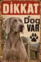 Weimaraner Beware of Dog Retro Metal Wall Sign 20X30 cm
