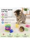 4 &amp; # 39-Color Spiral Spring Cat Toy, Flexible and Moving Fun Cat Play Set () Glbl-St - 5