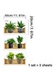6 Pieces of Plant Design Adhesive Stickers with Shelves – Transparent Background Laser Cut Patterned Wall Glass Furniture Decor Plant Decal - 3