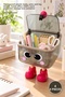 4 Pieces Cute Design Multi-Purpose Storage Box – Transparent Plastic Body, Model with Handles and Legs, Home Office Kids' Room Organizer Storage Box Container