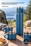 2 Pieces Stainless Steel Thermos Cup – 500 ml 304 Steel Heat and Cold Insulated Portable Thermos Mug Flask with 3 Cups