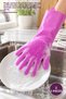 2 Pieces Dishwashing Gloves – Multi-Purpose Gloves with Magic Sponge Brush and Rubber Design, Heat Resistant (Kitchen Bathroom Tool) Cleaning Glove