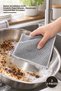 3 Pieces of Pot and Pan Scrubbing Cloth – Nylon Scrubbing Cloth, Non-Scratch Cleaner, Aluminum Color Pan Scrubber
