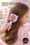 4 Pieces Children's Hair Combs – Colorful Plastic with Silicone Embossed Animal Figures, Ergonomic Handle, Gentle Teasing Tip, Kids Comb