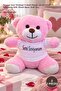 2 Plush Teddy Bears - Plush with "I Love You" Printed T-Shirt, 25 cm Pink Romantic Gift, Plush Bear, Soft Toy