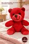 2 Pieces Plush Teddy Bear – Red, Soft Plush Fabric, 25 cm Tall, Children's Gift and Decoration, Teddy Bear