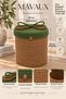 Christmas Wicker Rope Decorative 30X30 Covered Wicker Rope Basket Mesh Rope Basket Organizer Storage Box Home Office Kitchen Bathroom Bedroom Multipurpose - 3