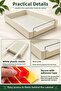 2-Pack Large Rail Cabinet Organizer - Pantry Kitchen Bathroom Organizer Shelf Multi-Purpose Sliding Drawer - 2