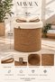 Christmas Wicker Rope Decorative 40X36 Wicker Rope Basket with Lid Mesh Rope Basket Organizer Storage Box Home Office Kitchen Bathroom Bedroom Multipurpose - 3