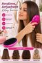 Neon Pink Diamond Design Detangling Hairbrush Compact Hair Brush