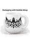 Black Tulip Patterned Porcelain Mug 300 ml Ottoman Motif White Handle Coffee and Tea Cup Gift - 4