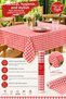 Roll Paper Tablecloth Red Square Patterned 100X150 cm 16 Sheets Disposable