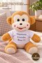 4 Pieces Plush Monkey Toy – Turned into a Monkey Me Themed Spirited T-Shirt Design, 25 cm Plush, Plush Stuffed Toy Gift