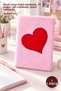 1 Piece Plush Heart Pink Notebook – Lined Notebook with Plush Cover 75 Pages, Gift Notepad, Plush Notebook