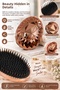 Rose Gold Wide Tooth Hair Detangling Comb Ergonomic Hair Brush - 4